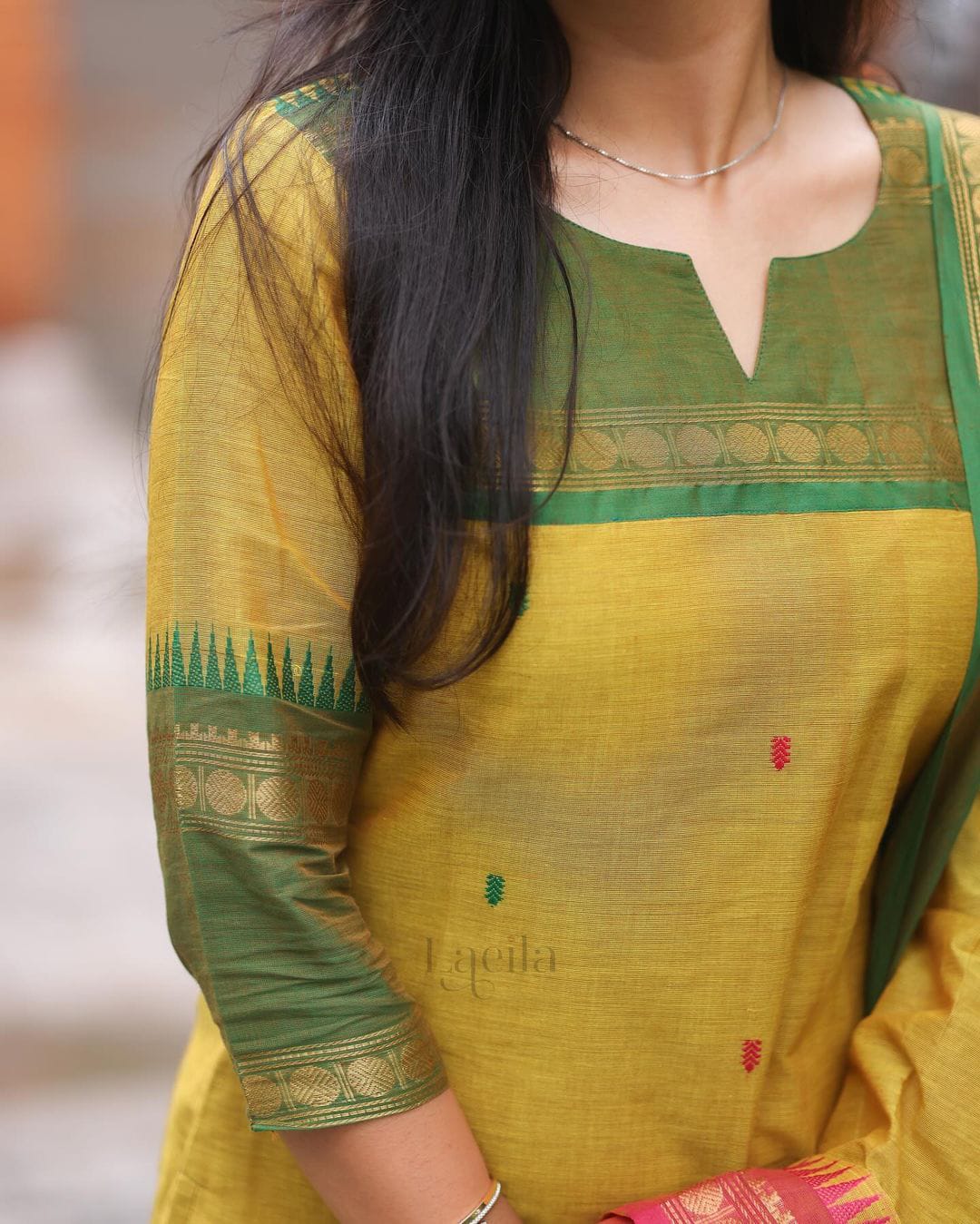 Libas Elegant Kanchi Cotton Suit Set With Jaquard Dupatta For Women