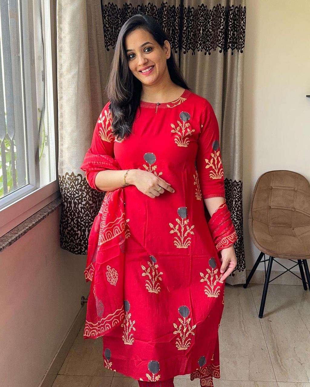 Libas Pure Fine Cotton Fabric Kurti With Pant And Dupatta