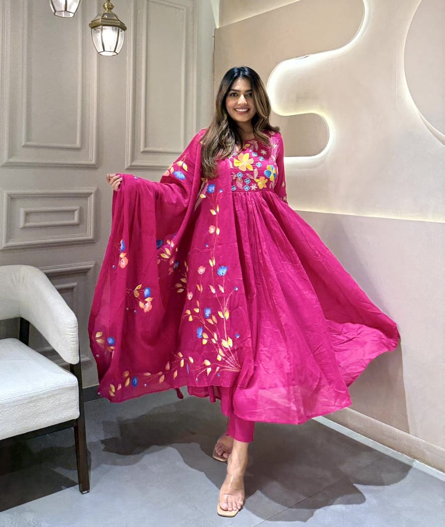 Libas Beautiful Embroidery With Suqes Heavy Suit For Women