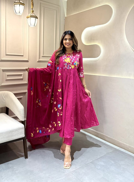Libas Beautiful Embroidery With Suqes Heavy Suit For Women