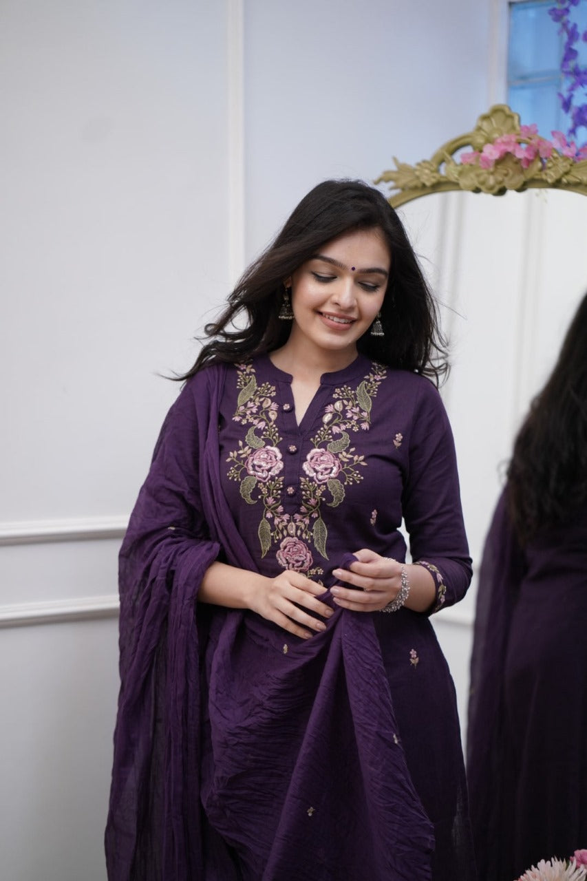 Libas Beautiful Pure Cotton Super Dying Embroidery Suit