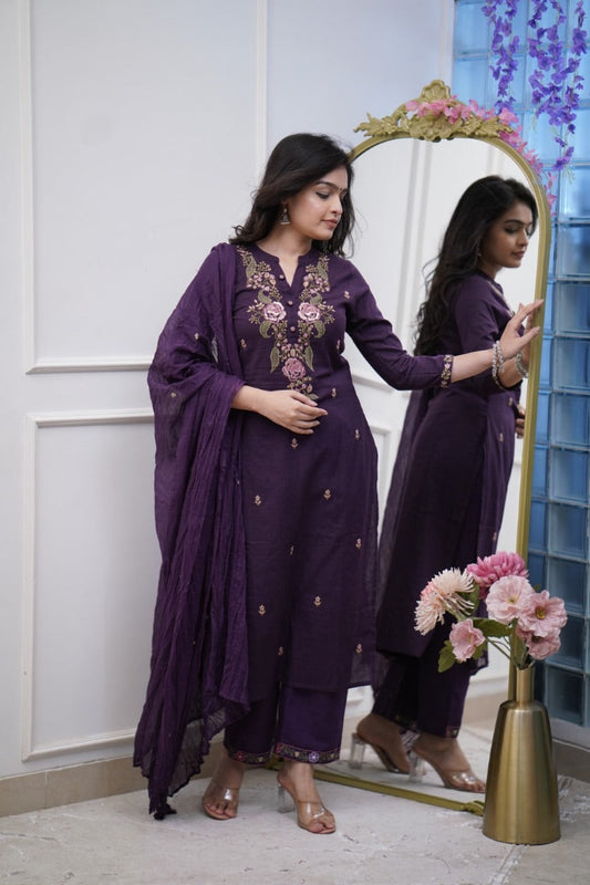 Libas Beautiful Pure Cotton Super Dying Embroidery Suit