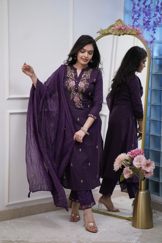 Libas Beautiful Pure Cotton Super Dying Embroidery Suit