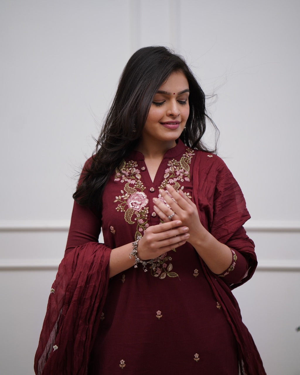 Libas Beautiful Pure Cotton Super Dying Embroidery Suit