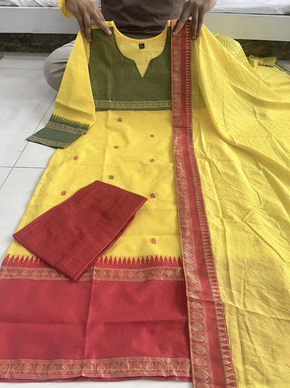 Libas Elegant Kanchi Cotton Suit Set With Jaquard Dupatta For Women