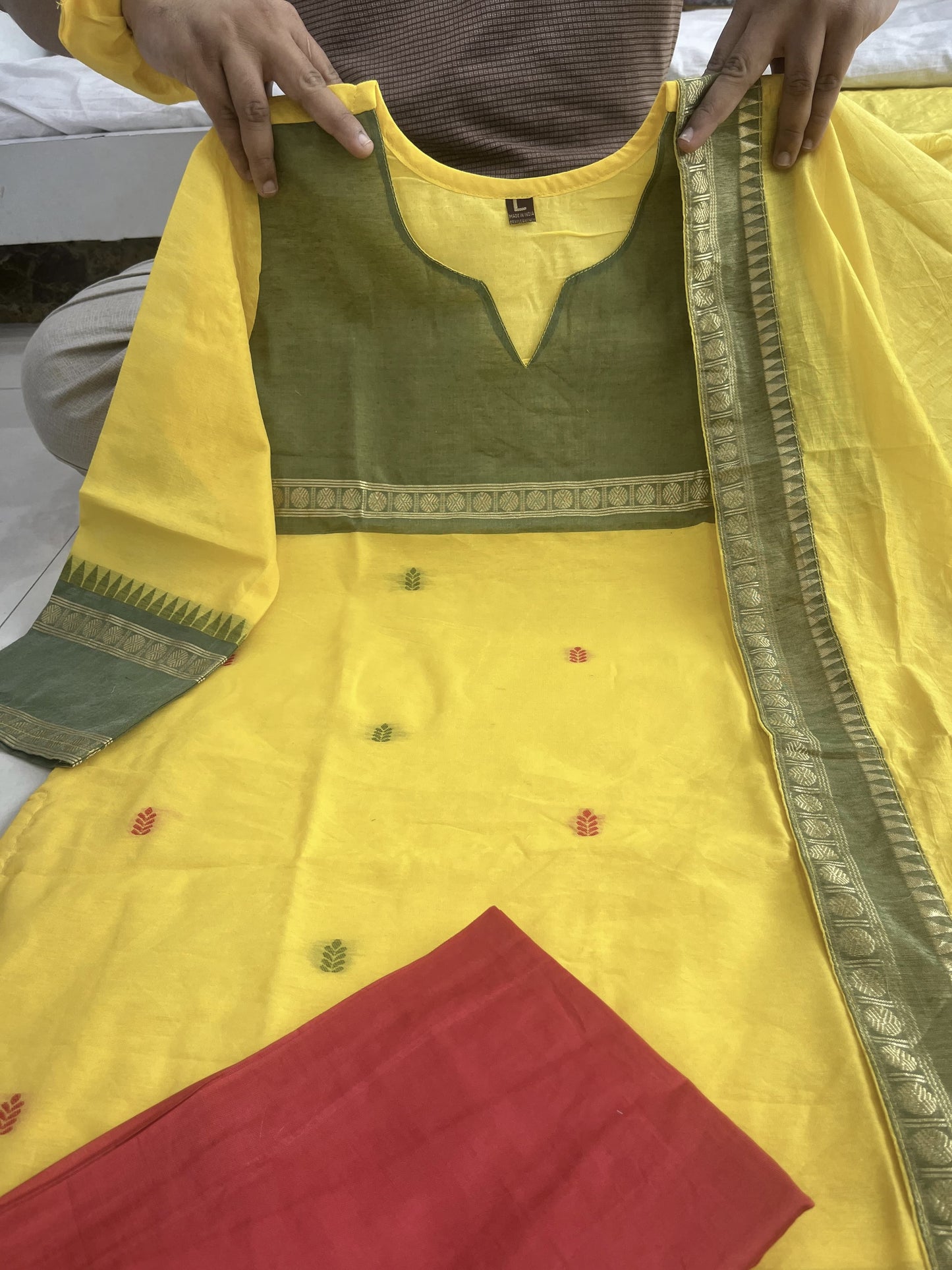 Libas Elegant Kanchi Cotton Suit Set With Jaquard Dupatta For Women