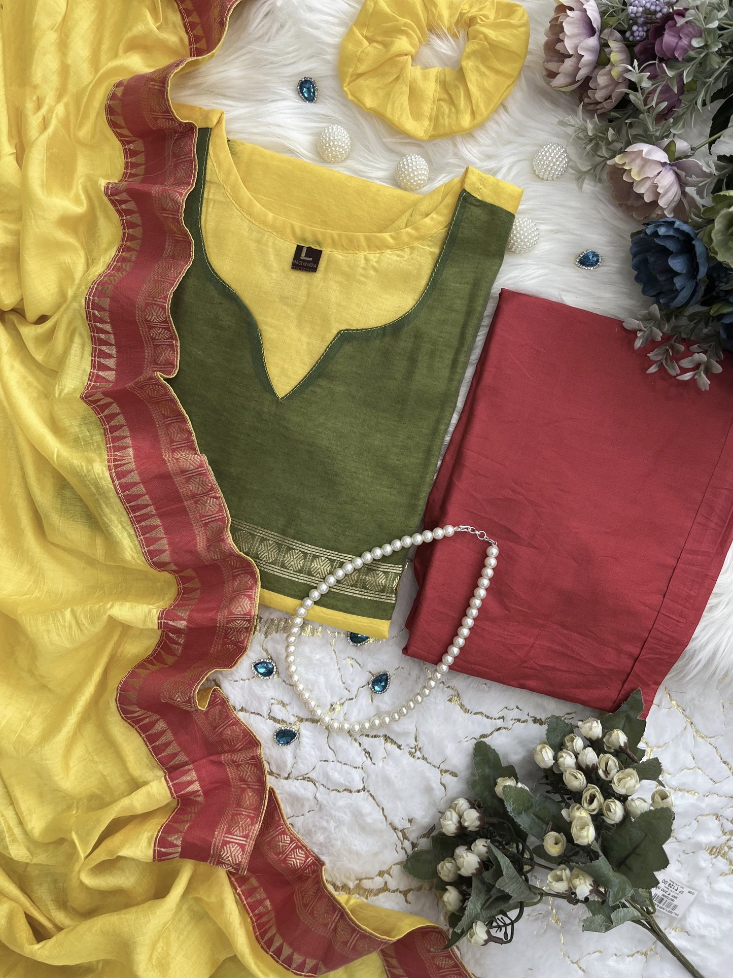Libas Elegant Kanchi Cotton Suit Set With Jaquard Dupatta For Women